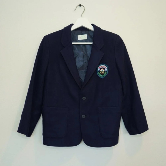 Vtg 012 Benetton Kids Laine Wool Blazer--Large-
